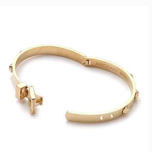 NEW NWT RARE Michael Kors Astor Gold-Tone Buckle Bangle - Picture 5 of 5